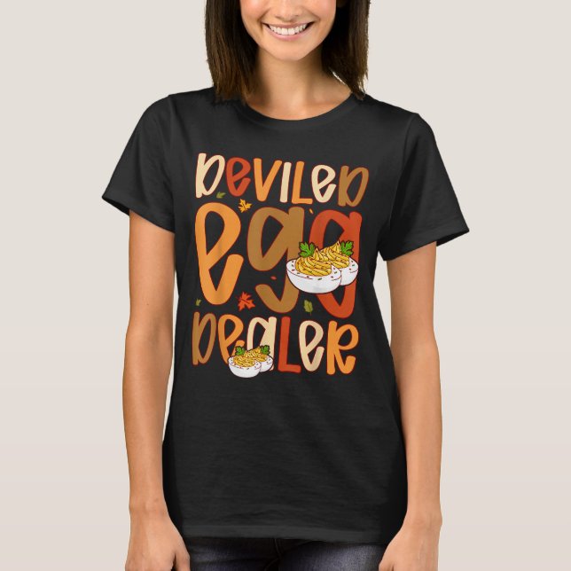 Camiseta Retro Deviled Egg Er Thanksgiving Dinner Funny  (Frente)