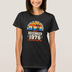 Camiseta Retro Dezembro 1976 46 anos Pesca 46.o Nascimento