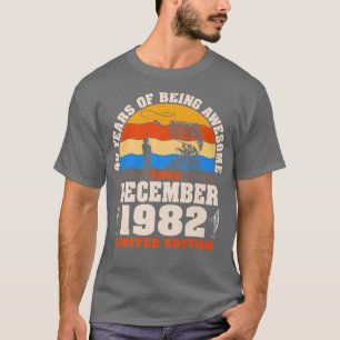 Camiseta Retro Dezembro 1982 40 Anos Pesca Com Mais De 40 A