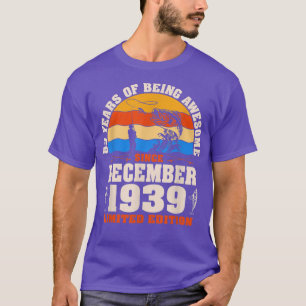 Camiseta Retro Dezembro De 1939, 83 Anos De Pesca Com Mais