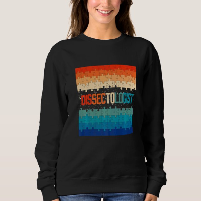 Camiseta Retro Dissecologista Jigsee Quebra-cabeça (Frente)