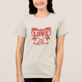 Camiseta Retrô Distressed Amor É Tudo o Que Você Precisa Di