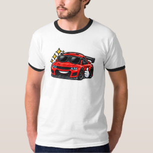 Camiseta Retro Divertida de Carro Red Coolcar
