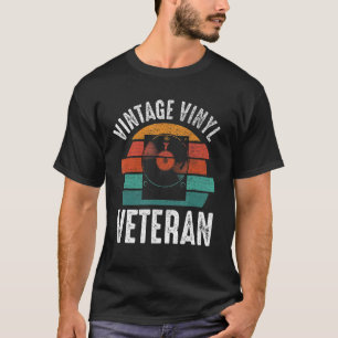Camiseta Retro DJ Vinyl Record Vintage Vinyl Veteran para C