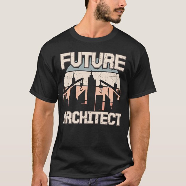 Camiseta Retro do Arquiteto do Futuro dos Estudantes (Frente)
