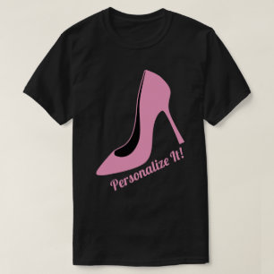 Camiseta Retro do Calçado de alto nível rosa