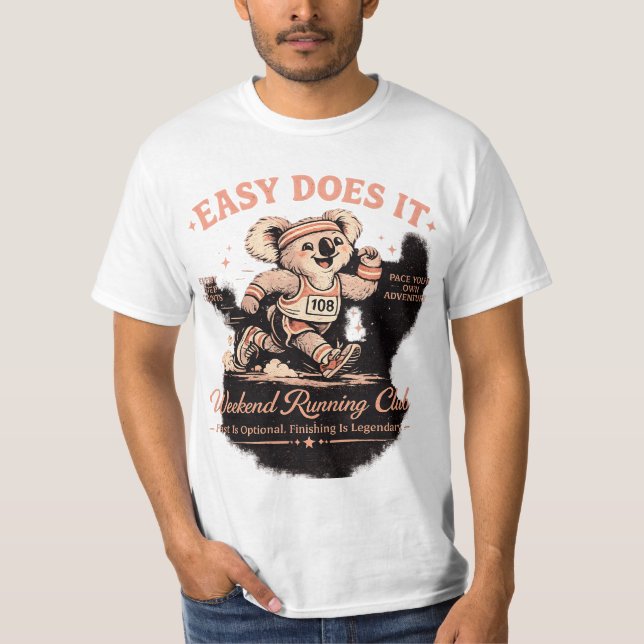 Camiseta Retro do Clube de Corrida de Fim de Seman (Frente)