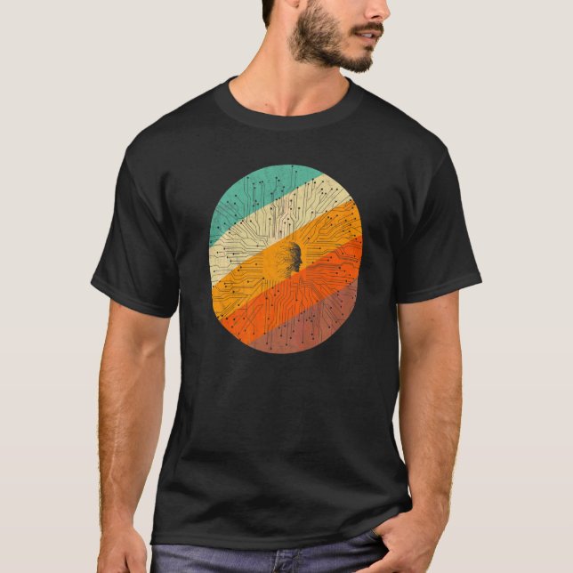 Camiseta Retro do computador programador (Frente)