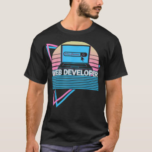 Camiseta Retro do desenvolvedor da Web
