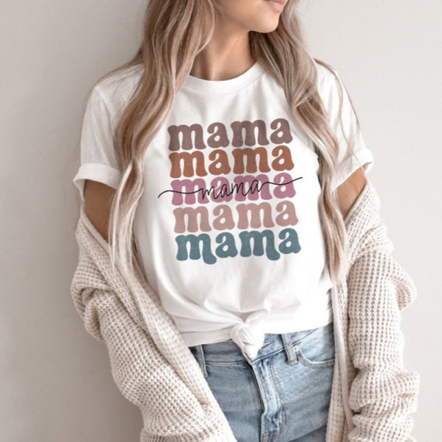 Camiseta Retro do Dia de as mães da mamãe (Criador carregado)
