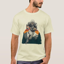Camiseta Retro do Jogador de Futebol Americano Sun