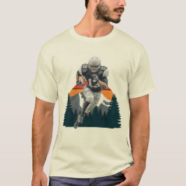 Camiseta Retro do Jogador de Futebol Americano Sun