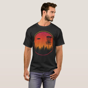 Camiseta Retrô Do Jogador De Golfe Frisbee De Golf De Disc