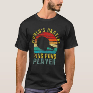 Camiseta Retrô do jogador de pinos de Ping mais oco do mun