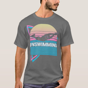 Camiseta Retro do nadador de natação inversa