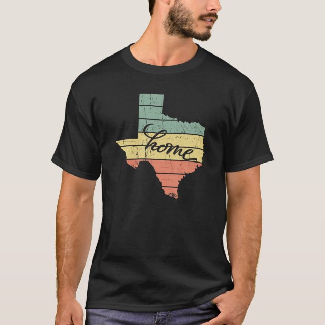 Camiseta Retro do Orgulho Doméstico do Texas (Frente)