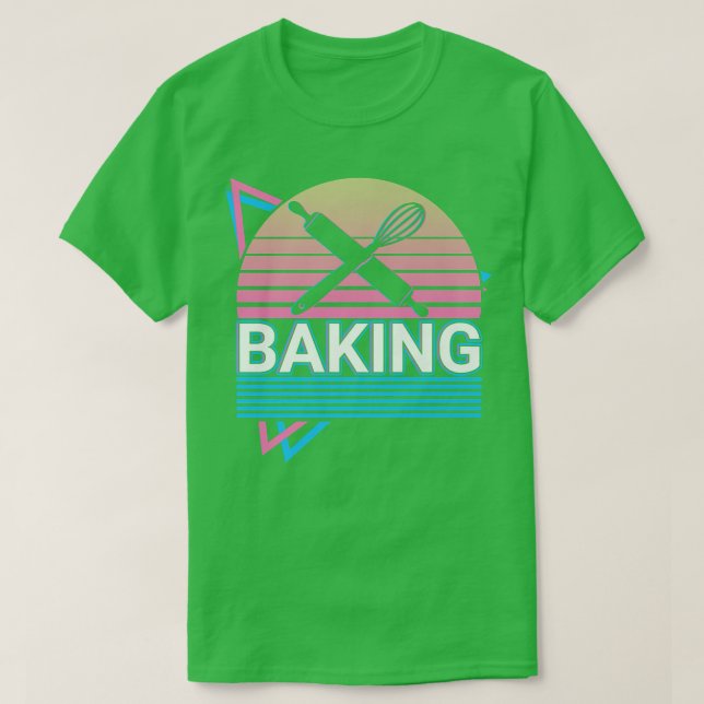 Camiseta Retro do padeiro Baking (Frente do Design)