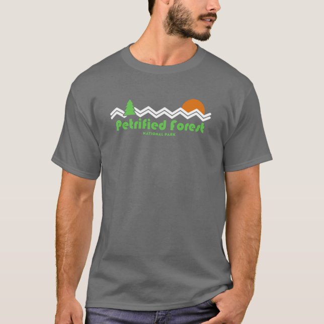 Camiseta Retro do Parque Nacional da Floresta Petrificada (Frente)