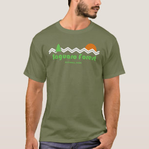 Camiseta Retro do Parque Nacional da Floresta Saguaro