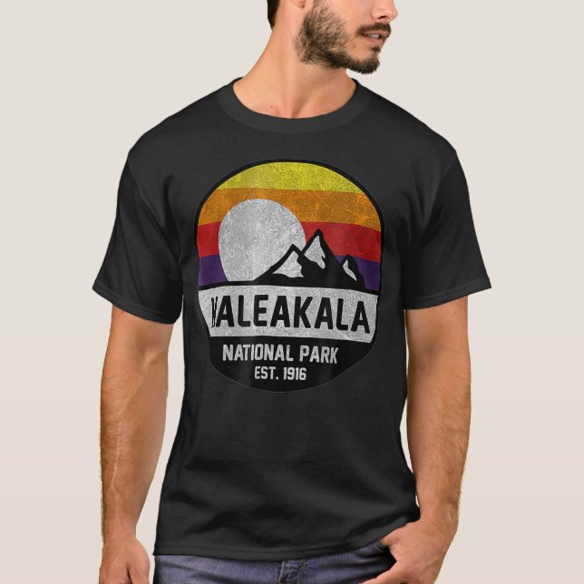 Camiseta Retro do Parque Nacional Haleakala  (Frente)