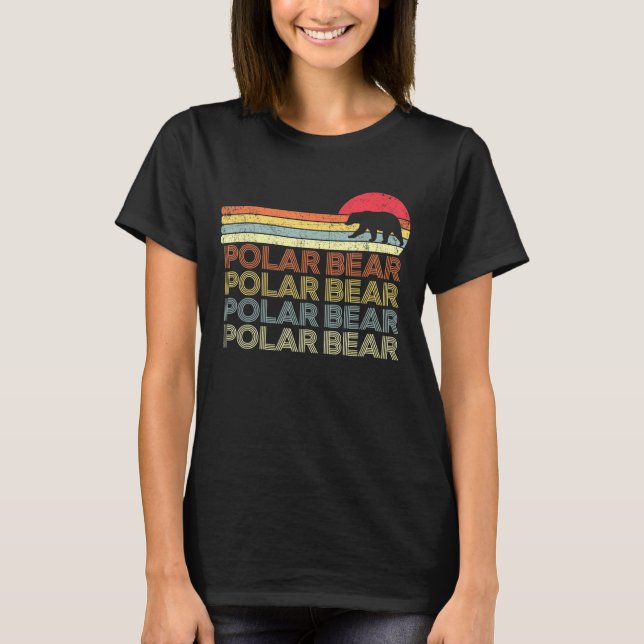 Camiseta Retro do Urso Polar do Urso Polar (Frente)