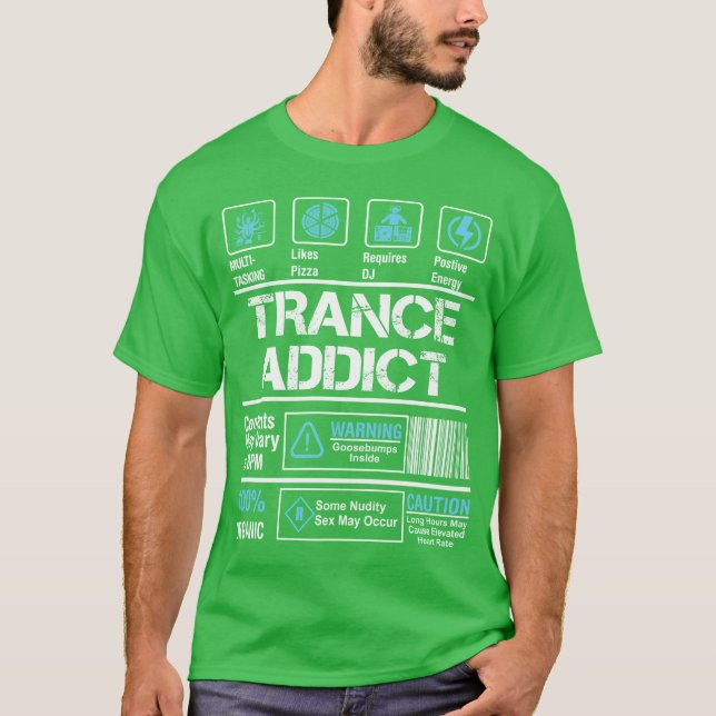 Camiseta Retro do Viciado em Trance (Frente)