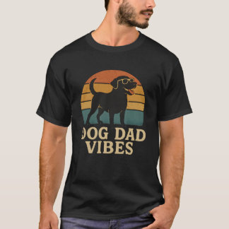 Camiseta Retro Dog Dad | Labrador Pôr do Sol Vinta