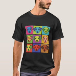 Camiseta Retro Dogs pop art Andy Warhol style