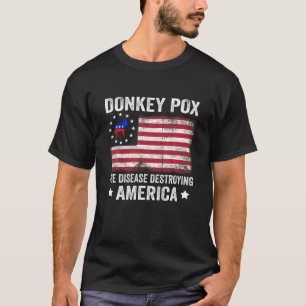 Camiseta Retro Donkey Pox A Doença Destruindo Os Eua