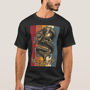 Camiseta Retro Dragon Vintage Imagine Dragão Chinês Belie