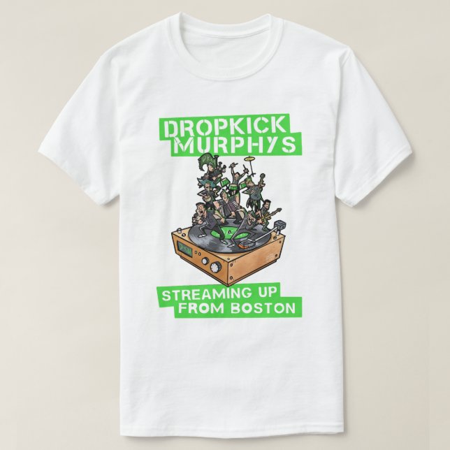 Camiseta Retro Dropchut Murphys Streaming A Partir De Bosto (Frente do Design)
