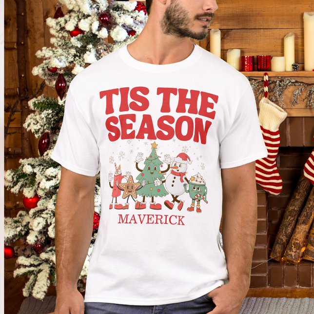 Camiseta Retro É a Temporada de Natal (Criador carregado)