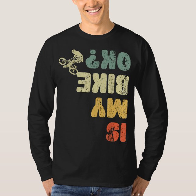 Camiseta Retro É Minha Bicicleta Ok Jovens Jovens Crianças  (Frente)