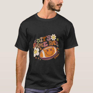 Camiseta Retro É o Dia do Jogo Hippie American Football Hap