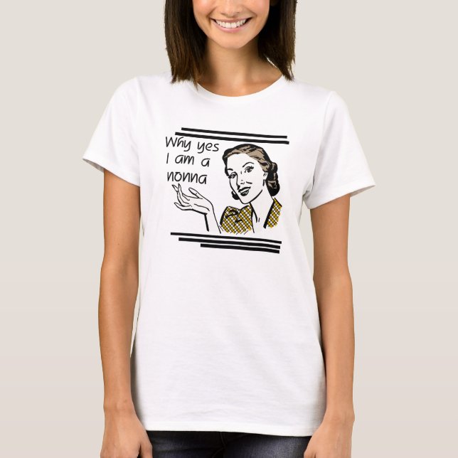 Camiseta retro e presentes de Nonna (Frente)