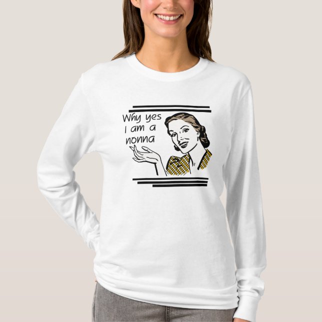 Camiseta retro e presentes de Nonna (Frente)