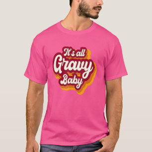 Camiseta Retro É Tudo Molho Baby Feliz Dia de Ação de Graça