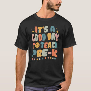 Camiseta Retro É Um Bom Dia Para Ensinar Pré K De Volta À E