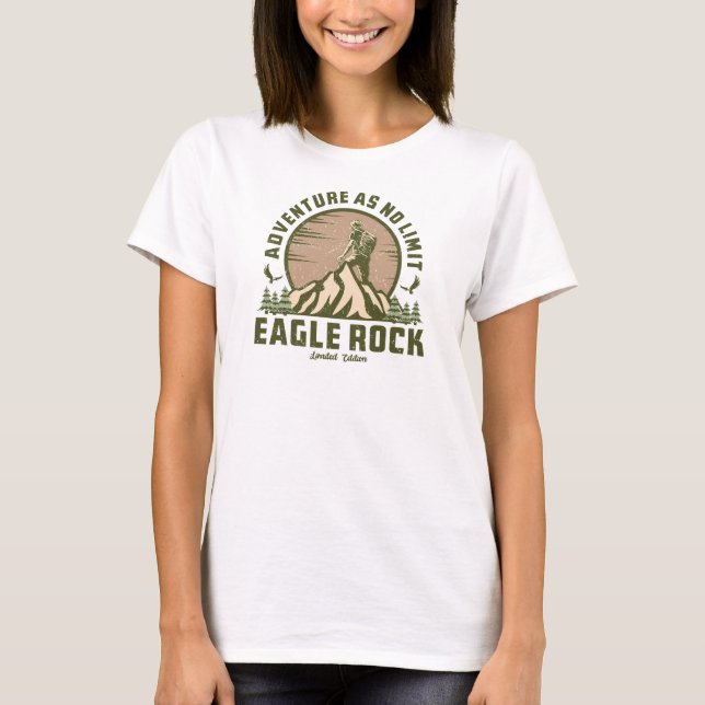Camiseta Retro Eagle Rock Hike Sunset (Frente)