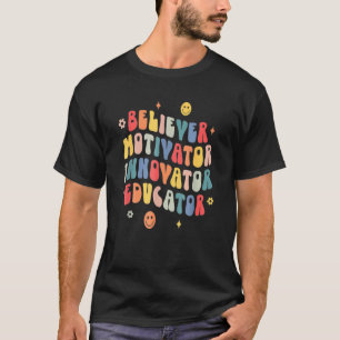 Camiseta Retrô Educador Inovador do Motivador da Groovever