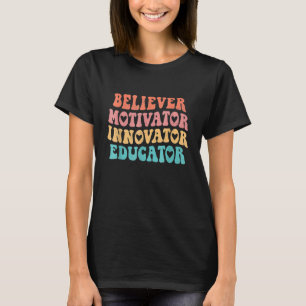 Camiseta Retrô Educador Inovador do Motivador da Groovever