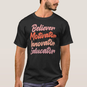 Camiseta Retrô Educador Inovador do Motivador da Groovever