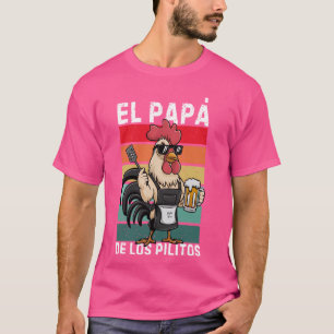Camiseta Retro El Papa de lo pollitos engraçado Dia del