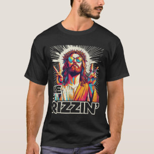 Camiseta Retro Ele É Rizzin Engraçado Jesus Tem A Páscoa C