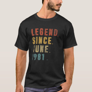 Camiseta Retro em desgosto junho de 1981 aniversário de 40 