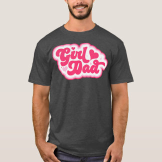 Camiseta Retrô em Pai rosa de vindas de filhas orgulhosas