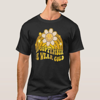 Camiseta Retro Em Setembro Vestimos O Dourado Rainbow Boho 