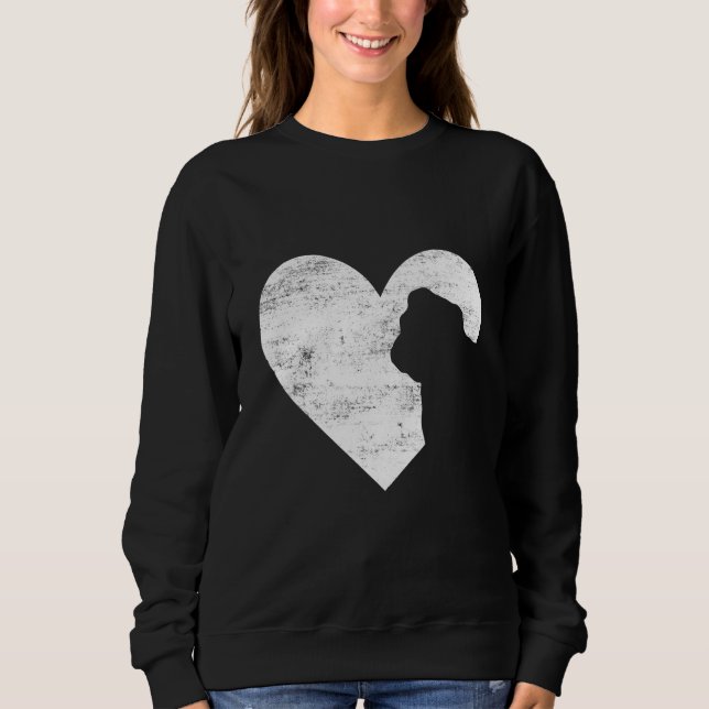 Camiseta Retro English Bulldog Dog Heart Valentine's Day Do (Frente)