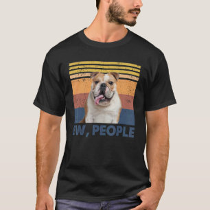 Camiseta Retro English Bulldog Ew Pessoas English Buldol L