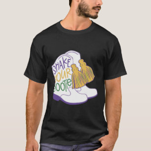 Camiseta Retro Engraçado Agita Seu Bootie Mardi Gras Costum